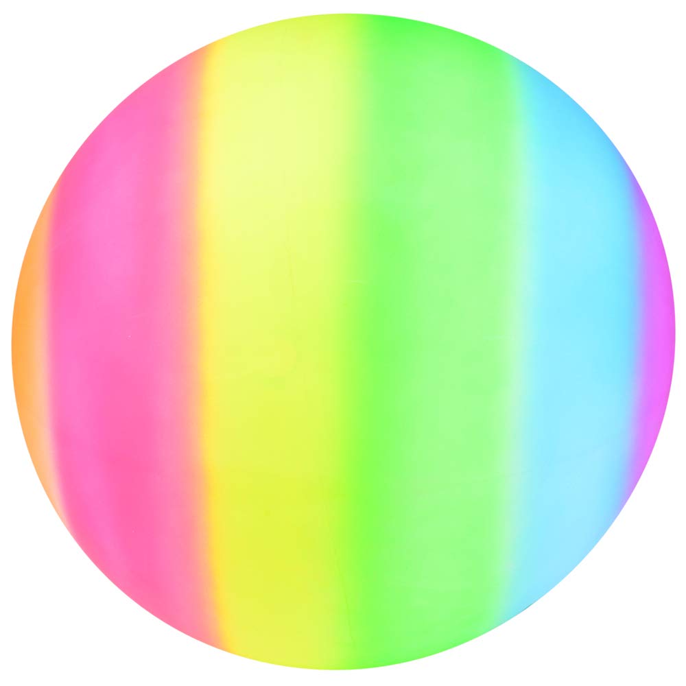 HOWBOUTDIS 18 inch Rainbow Playground Ball - Bouncy Durable Rubber - for Boys and Girls - Great Outdoor Fun - Perfect at the Beach, Park or Playground