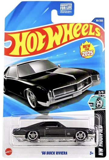 Hot Wheels '66 Buick Riviera [Black] Modified 2/5, 50/250, New for 2025!, 1:64 Scale Diecast Car