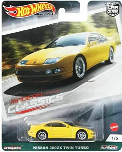 Hot Wheels Car Culture Nissans 300zx Twin Turbo (Yellow), Modern Classics 1/5 (Premium 1:64 Scale)