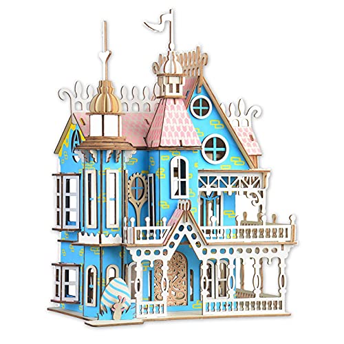 3D Puzzle Dollhouse for Kids, 3D Jigsaw Dollhouse Puzzle for Girls - Educational Paper Craft Toys for Game Xmas Birthday Easter Gifts, Easy