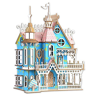 3D Puzzle Dollhouse for Kids, 3D Jigsaw Dollhouse Puzzle for Girls - Educational Paper Craft Toys for Game Xmas Birthday Easter Gifts, Easy