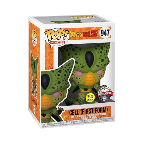 Funko Pop! Animation: DBZ - Cell - (First Form) - Glow in The Dark - Dragon Ball Z - Collectible Vinyl Figure - Gift Idea - Official Products - Toys