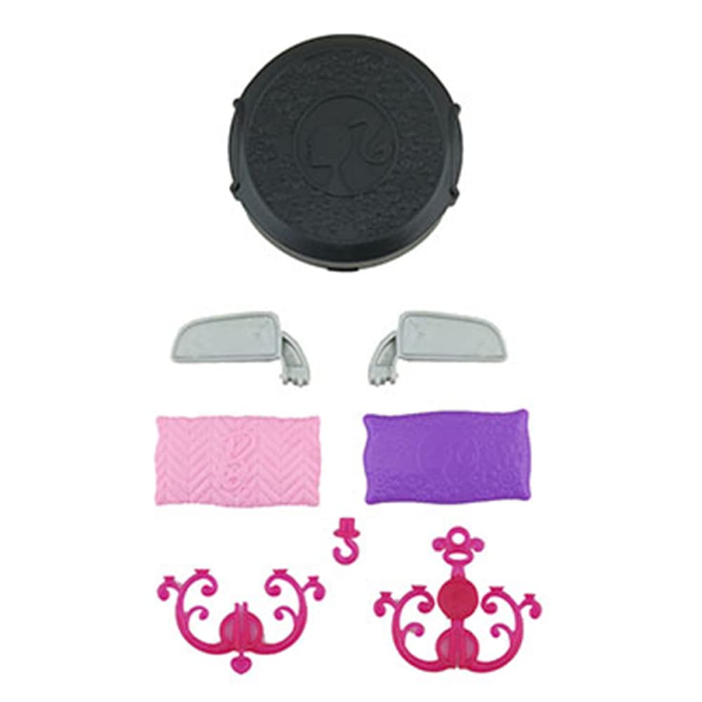 Barbie Replacement Parts Camping Van - CJT42 RV Pop Up Camper Vehicle Playset ~ Replacement Pretend Chandelier, Fire Pit, Mirrors and Pillows