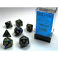 Chessex CHX27499 Dice-Lustrous Shadow/Gold Set