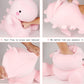 OUKEYI 11.8 inch Cute Dinosaur Plush Toys, Plush Stuffed Animal Dino Hugging Pillow Soft 3D Pom Plush Toy, Birthday Gifts for Kids Girls Boys (Pink)