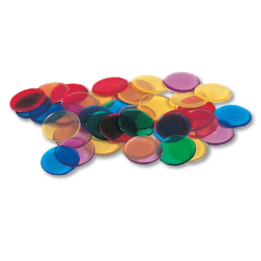 hand2mind Transparent Counters Classroom Kit, Plastic Bingo Chips, Math Bingo Tokens, Math Manipulatives for Preschool, Counters for Kids Math