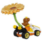 Hot Wheels 1:64 Scale Mario Kart | Princess Daisy Standard Kart + Flower Glider