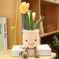 XIZHI 2Pack Tulip Plush Toy 13" Succulent Flower Pot Plush Pillow Toy