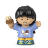 Fisher-Price Replacement Part Little-People Playset - HHR46 ~ Girl with Black Hair with Braids Carrying Ice Cream Cone, Black, Brown, Blue