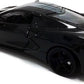 2020 Chevy Corvette C8 Stingray Black with Gray Stripes 1/24 Diecast Model Car by Motormax 79360black
