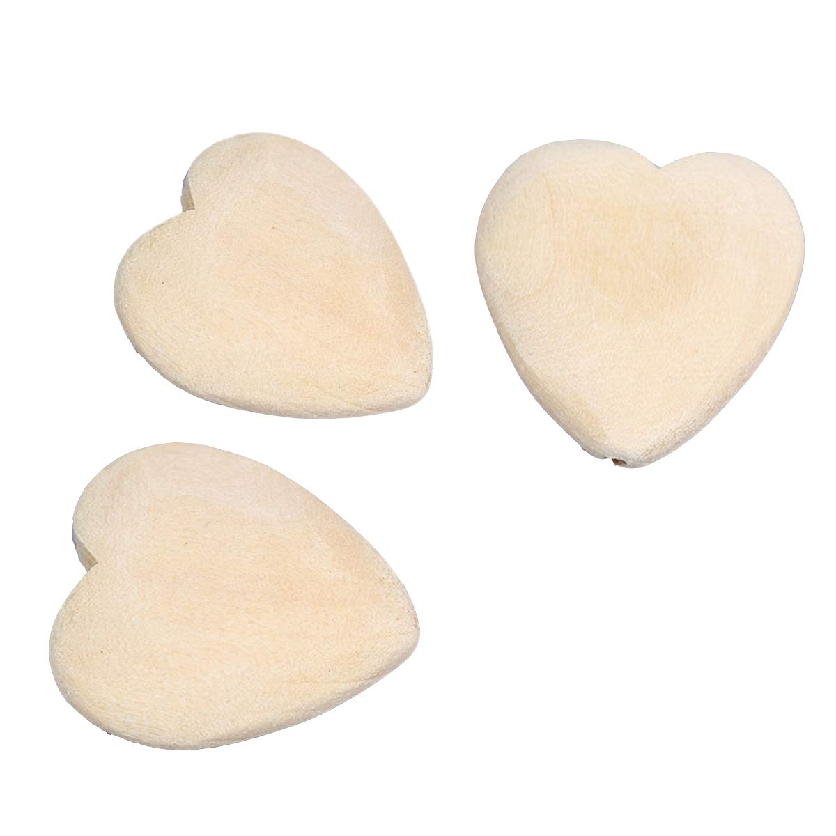 Arakierst 50pcs Natural Wooden Heart Teether 25mm Unfinished Wood Hearts with Holes Eco-Friendly Wooden Handing Materials DIY Crafts Beading