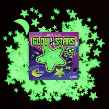 200 Pcs Glow in the Dark Stars with Moon - Luminous 3D Wall Stickers Night Light for Boys & Girls Room Decor - Bedroom Ceiling Space Kids Wallpaper