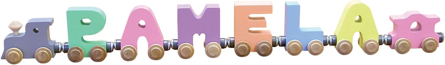 Maple Landmark 6 Letter Pastel NameTrain - Made in USA