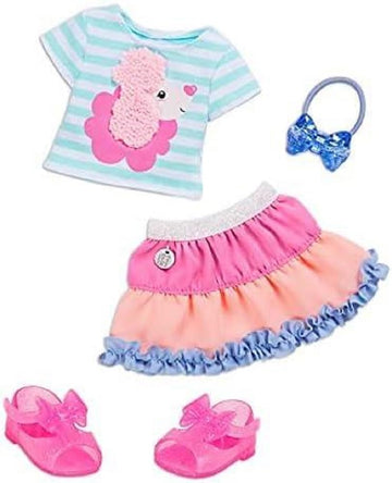Glitter Girls - 14-Inch Doll Clothes - Poodle Cuddles Fashion Outfit with Hair Bow - 3+ Years- Children’s Toys