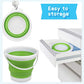 Silicone Beach Foldable Buckets Toys Halloween Bucket, 3L Jumbo Sand Pails Bucket Set with Mesh Bag, Swimming Pool Toys for Kids Adults, Gift Set