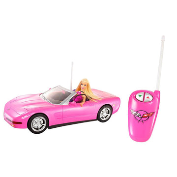 Barbie Light Pink Corvette Convertible Car & Doll Set