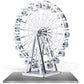 Set of 3 Metal Earth 3D Laser Cut Building Models: Ferris Wheel - Windmill - Lighthouse
