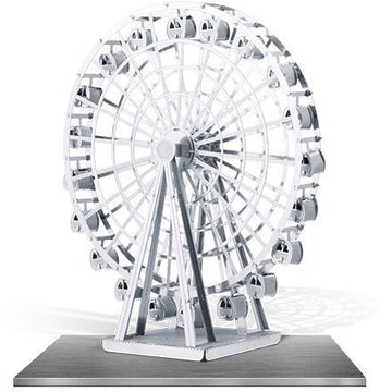 Set of 3 Metal Earth 3D Laser Cut Building Models: Ferris Wheel - Windmill - Lighthouse