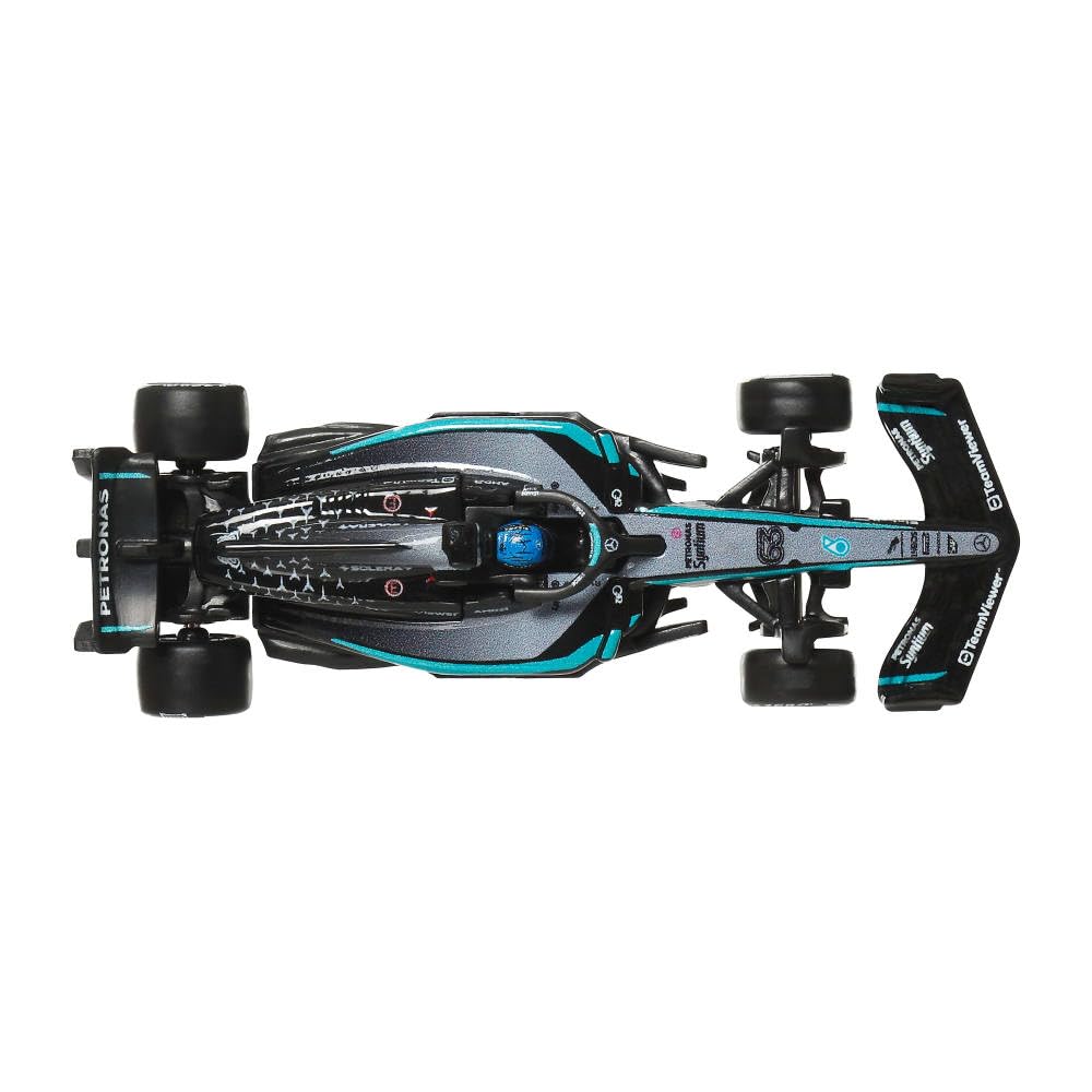 Hot Wheels 1:64 Scale Premium Die-Cast Formula 1 Collectible Toy Race Car with Real Riders Tires & Metal/Metal Body & Chassis