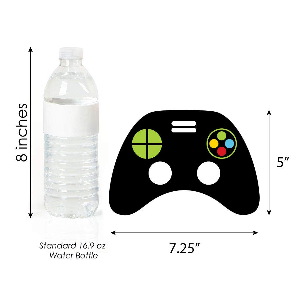 Big Dot of Happiness Pixel Video Game Controller Decorations DIY Game Zone Game or Birthday Party Essentials - Set of 20