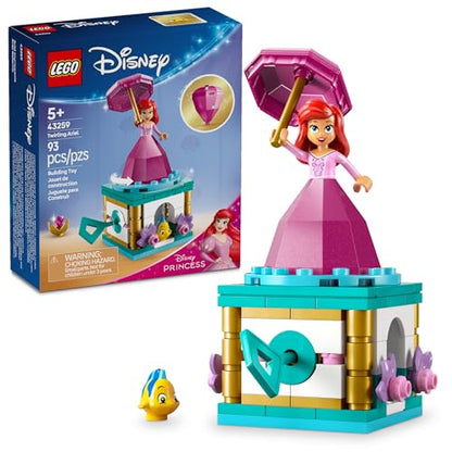 LEGO Disney Princess Twirling Ariel Toy - Building Set for Kids, Girls and Boys, Ages 5+ - Little Mermaid Toy for Fans of Movie - Ariel Doll Gift Idea