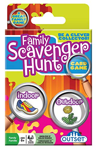 Outset Media Family Scavenger Hunt Card Game Travel Friendly Indoor and Outdoor Family Scavenger Hunt - Ages 6+