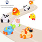 Liberty Imports 8 PCS Cartoon Animals Friction Push and Go Toy Cars Play Set for Babies and Toddlers | Cute Mini Play Vehicles Party Favors - Age 18