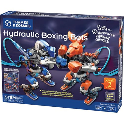 Thames & Kosmos Hydraulic Boxing Bots STEM Experiment Kit | Build Two Hydraulic-Powered Boxing Robots! | Explore Water-Powered Systems | Challenge