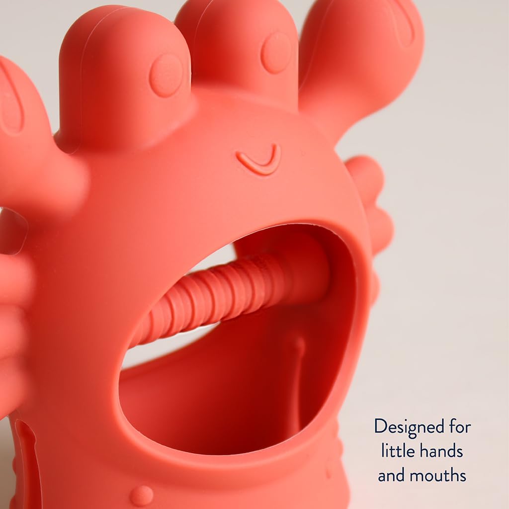 Itzy Ritzy Bitzy Grip Hand Teether - Silicone Teether for Babies - Developmental Teething Toy with Easy-to-Hold Hand Grip, Designed for Babies 3