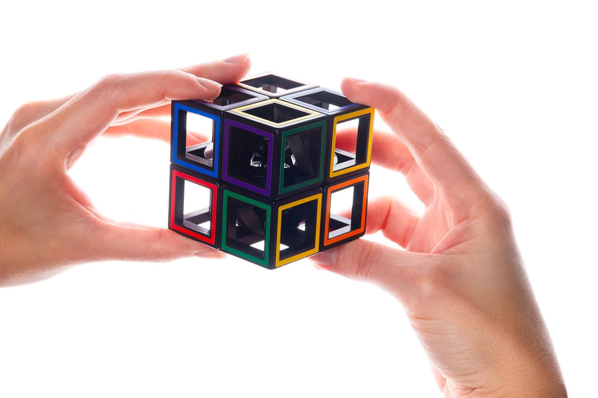 Meffert's Hollow Two by Two - The Original Transparent 2 x 2 Cube Brainteaser Puzzle - Travel Friendly Fun for Ages 9-Adult