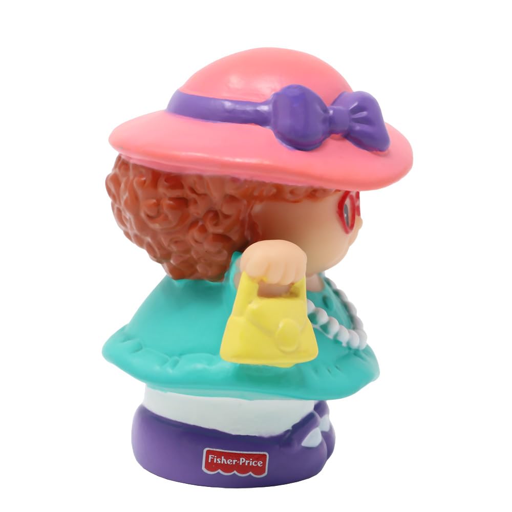 Fisher-Price Replacement Part for Collectible Little People Tea Party Dollhouse Playset B3004 - Replacement Maggie Figure Dressed in Green Dress
