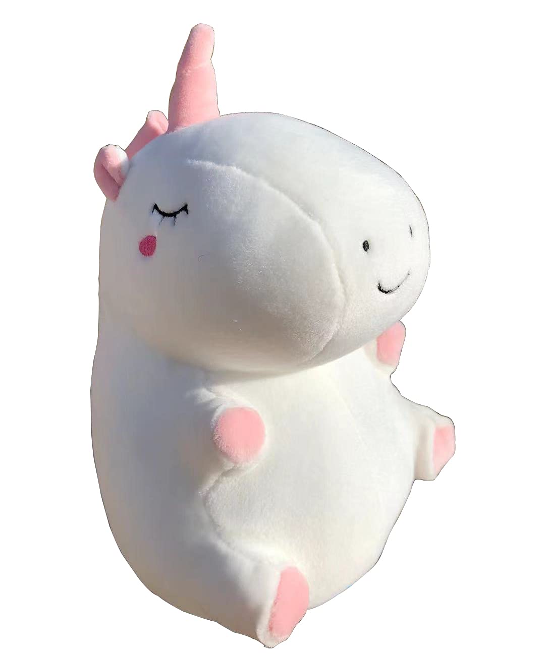 Plushland Soft Plush Unicorn Pillow Stuffed Animal Hugging White Throw Pillow Cushion Toy for Kids Teens Adult Gift Birthday, Valentine, Christmas