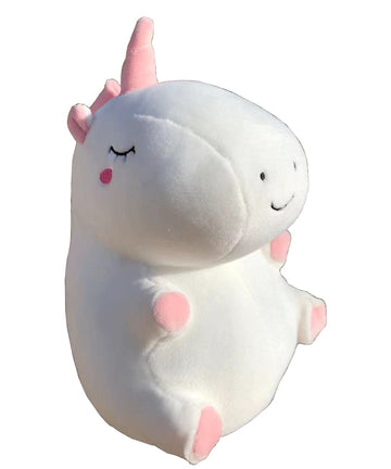 Plushland Soft Plush Unicorn Pillow Stuffed Animal Hugging White Throw Pillow Cushion Toy for Kids Teens Adult Gift Birthday, Valentine, Christmas