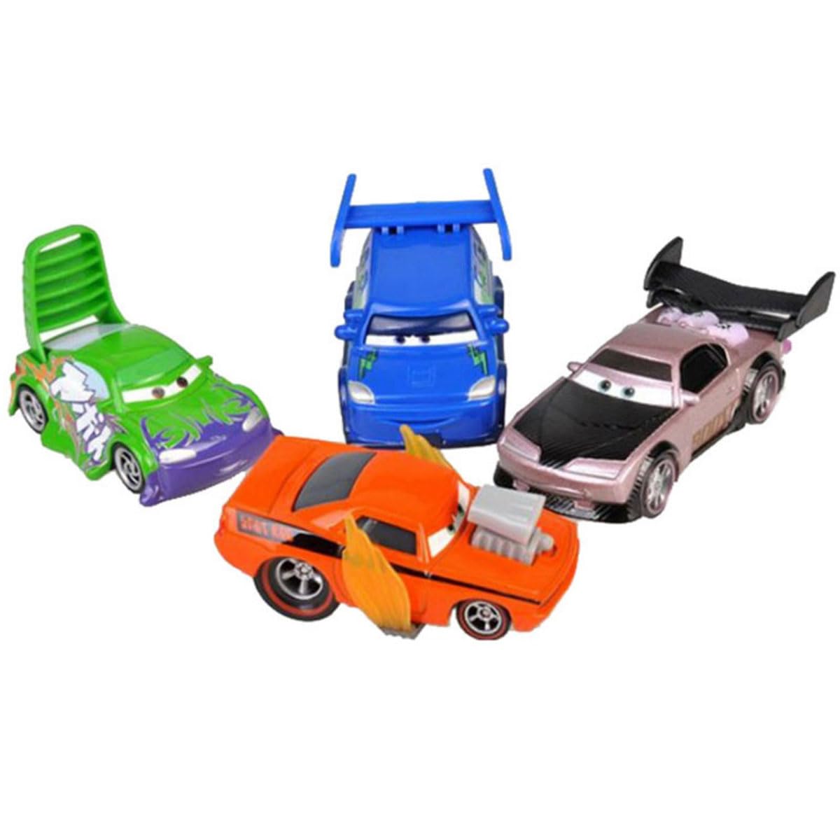 Movie Car Toys Racing Clan Wingo Slug DJ Boust Metal Diecast Car Kids Toy (Racing Party 5Pcs)