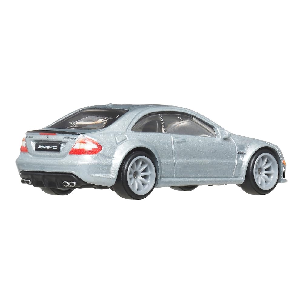 Hot Wheels Boulevard 2008 Mercedes-Benz CLK 63 AMG Black Series Ride On Toy Mini Car Ages 3+ Silver JBL07