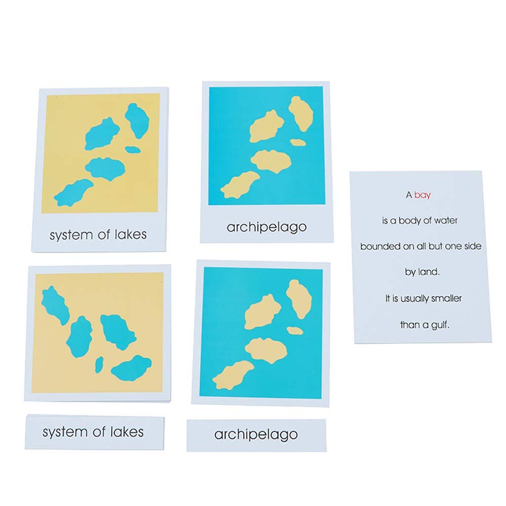 Land and Water Form Cards Set-Montessori Geography Educational Materials