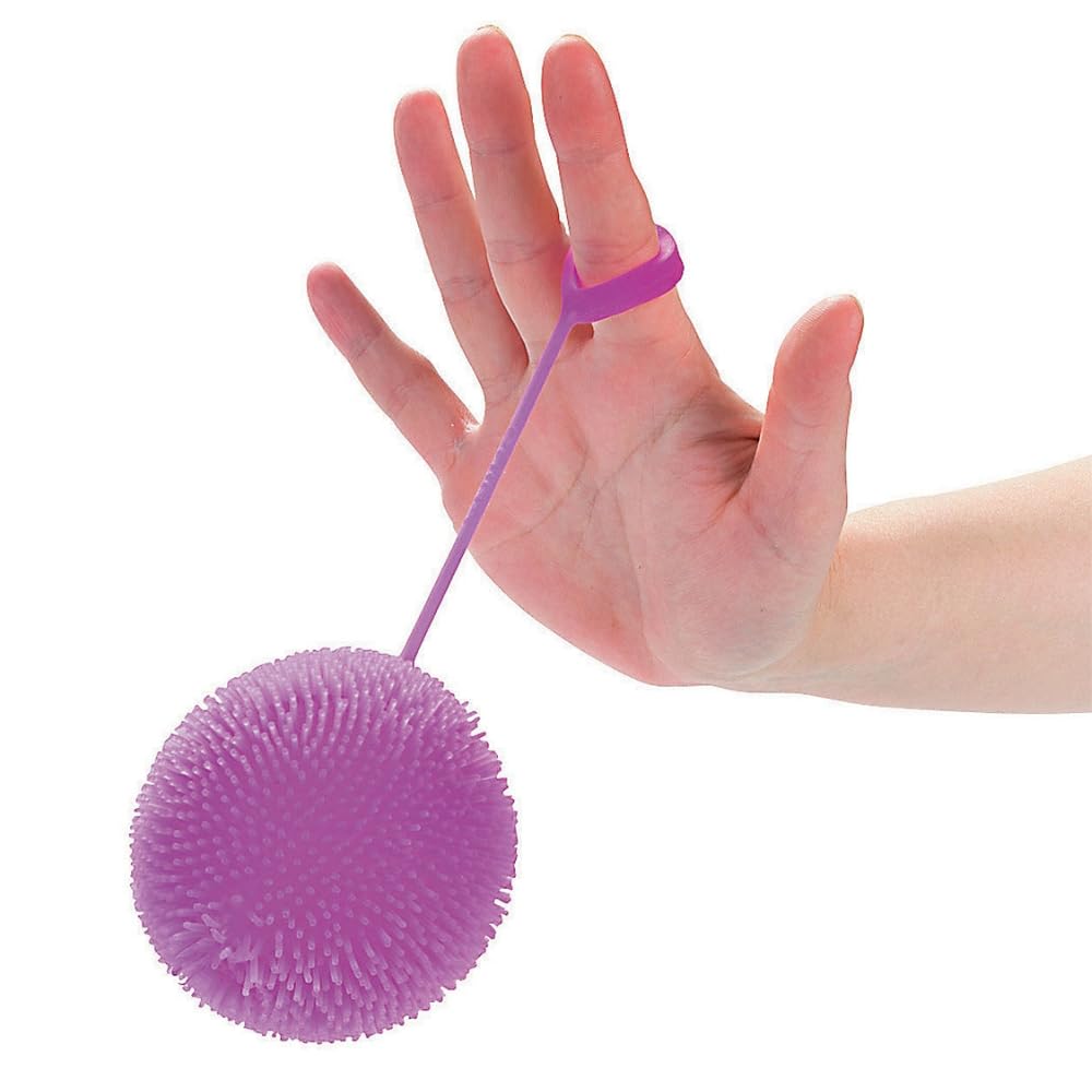 Porcupine Balls - Bulk Set of 12 Puffer Yo Yo Toys and Party Favors - Includes Display Box