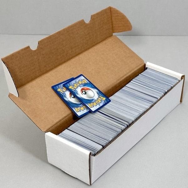 BCW Single Row Gaming Card Storage Box - 1 Pack | 1000 Count Holder Box | Corrugated Paper Cardboard Holder | Card Storage Box For Bulk CCG Collection
