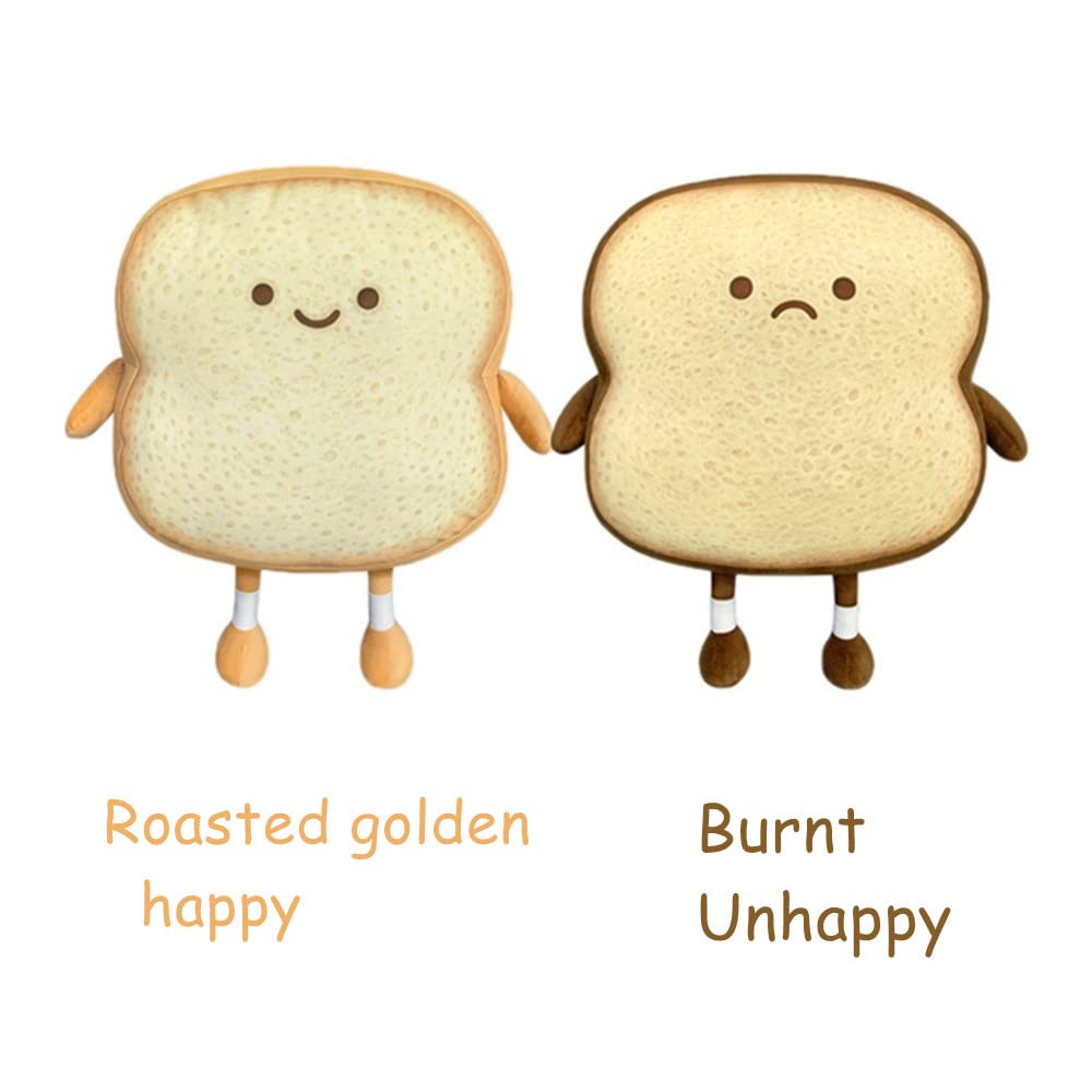 NatureMan Toast Bread Pillow,Funny Bread Shape Plush Toy Pillow, Small Cute Stuffed Plush Toast Sofa Pillow,Children's Adult Home Bedroom Decoration