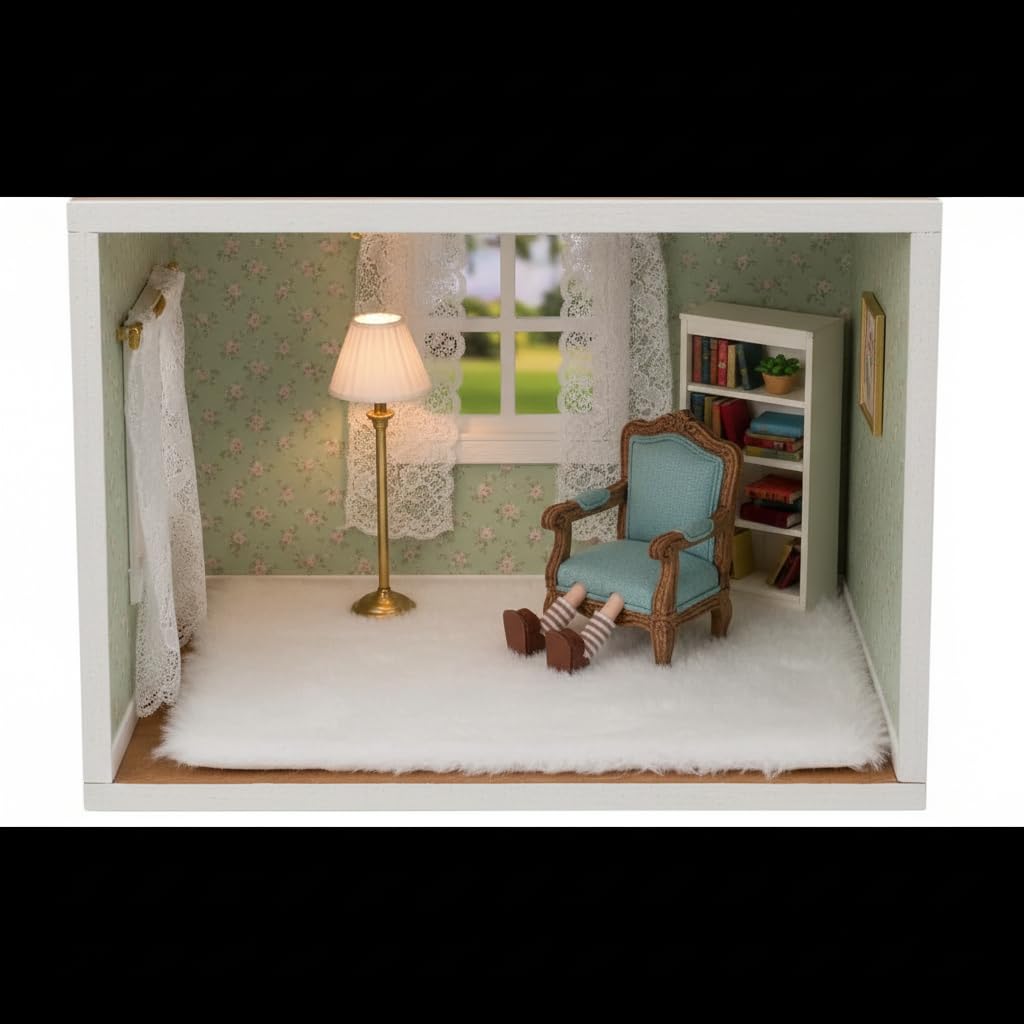 Miniature Square White Rug, Soft Carpet Decor for 1/12 Scale Dollhouses, Lightweight and Decorative Accessory for Doll House Interiors?8x11cm?