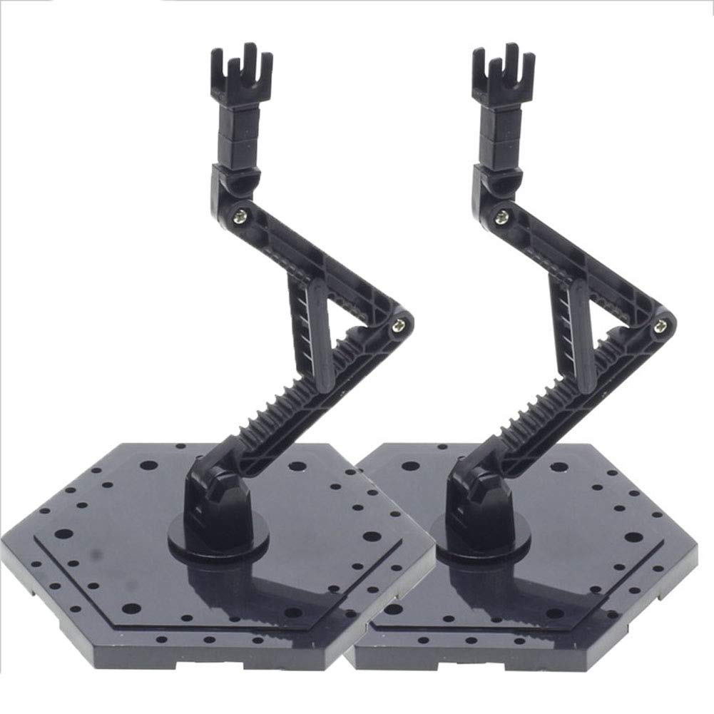 Bioristar HG RG Hobby Action Base Model Stand Hobby Display Stand Pack of 2 (1/144 Scale) (2pcs Black)