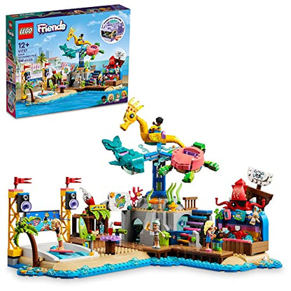 LEGO Friends Beach Amusement Park 41737 Building Toy Set, A Technical Project for Older Kids Ages 12+, with Spinning Carousel, Wave Machine