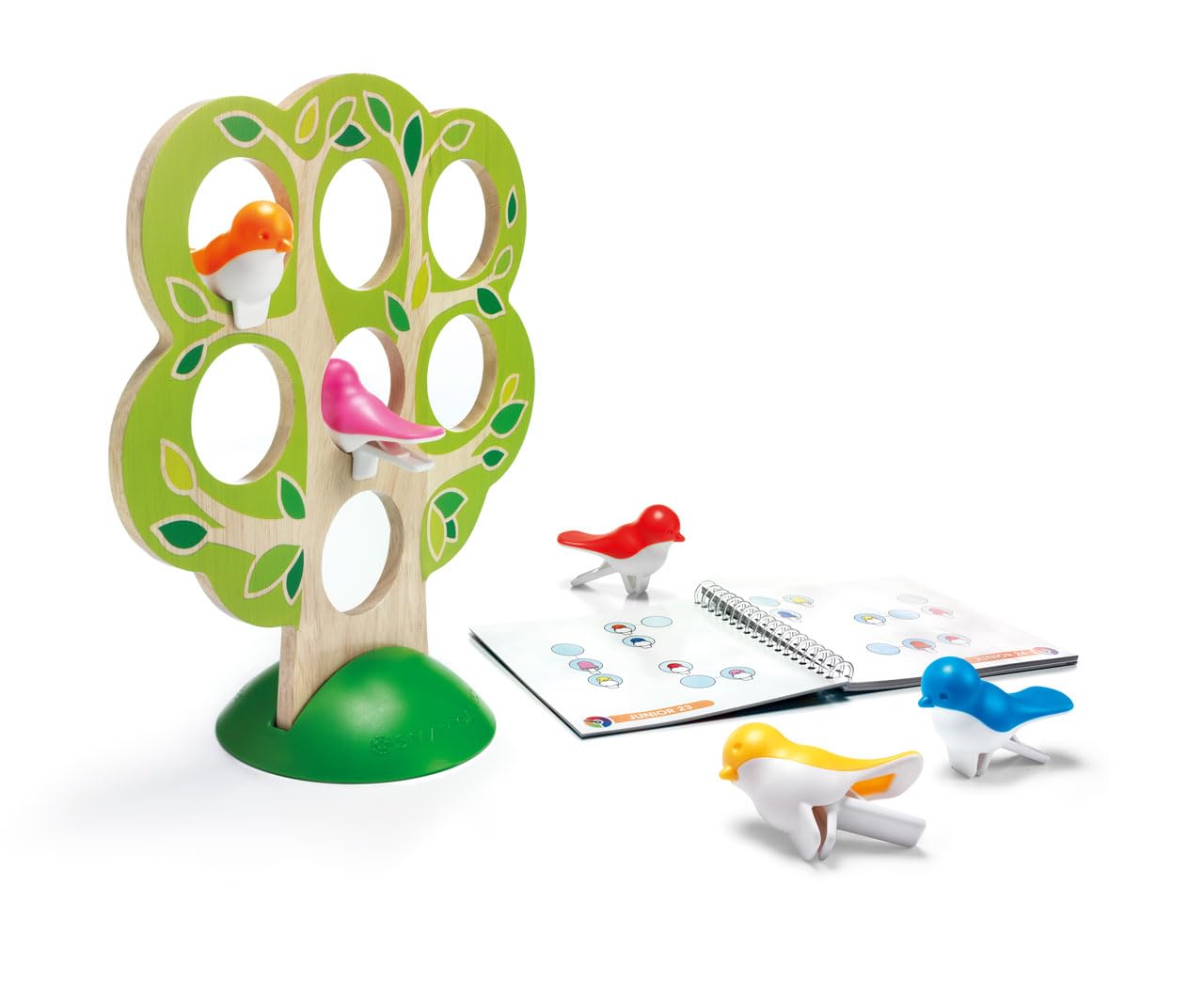 SmartGames 5 Little Birds Wooden Logic Puzzle Game with 60 Challenges - Deduction Game for Ages 5+
