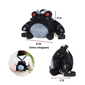 PlushGoals Mothman Wawa Backpack - Kawaii Cryptid Plush Bag, 9 in