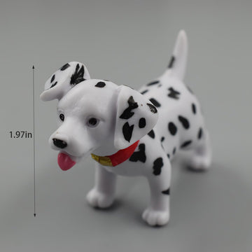 Lynkaye Mini Dog Figures,Resin Dollhouse Animal Figure for Dashboard Decorations,Office Home Desk Decorations,Car Ornament Interior Decors Rearview