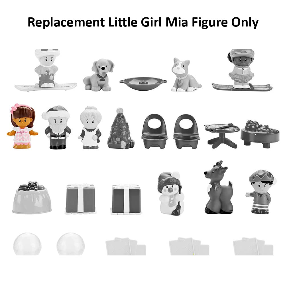 Replacement Part for Fisher-Price Little People Advent Calendar Playset - DGF96 or GLK12 ~ Replacement Little Girl Mia Figure ~ Works With Other