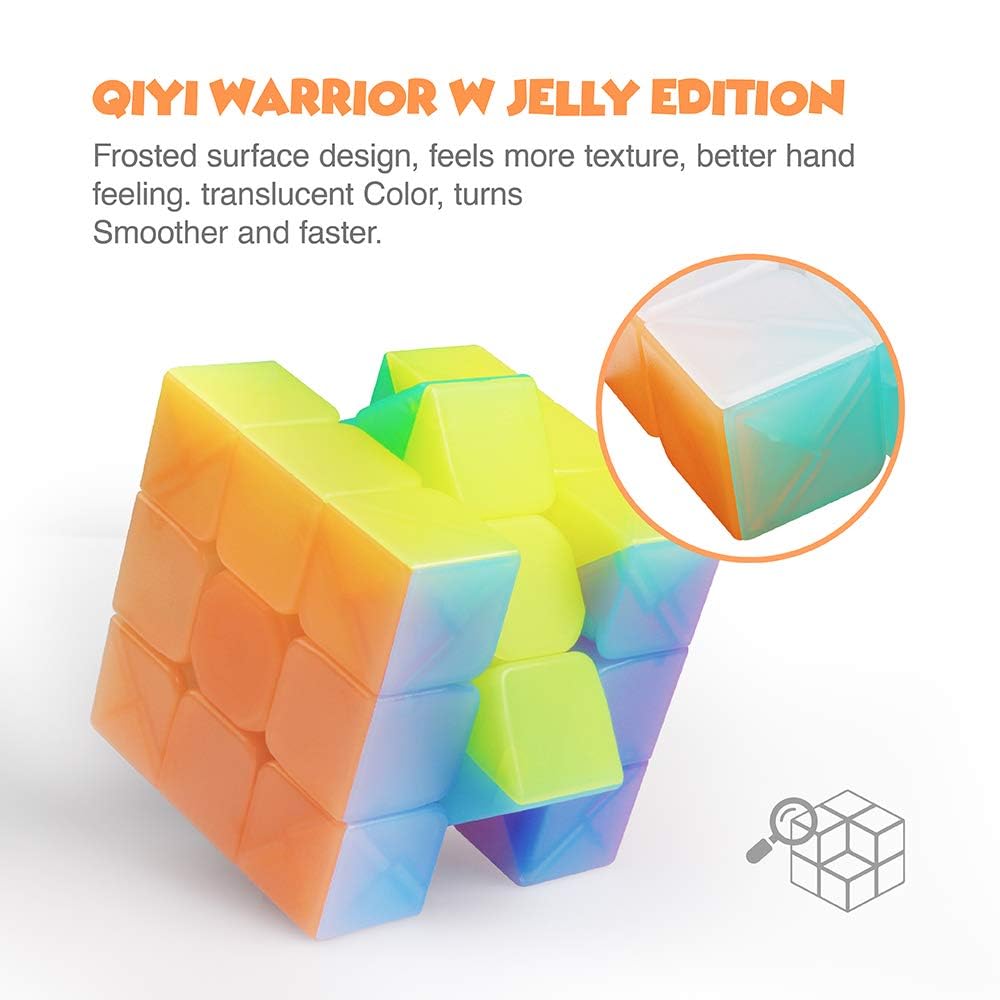 D-FantiX QY Toys Warrior W 3x3 Speed Cube Jelly 3x3x3 Magic Cube Puzzles