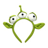 CHAOYUN 1PCS Green Toy Story Alien Headband Stretchy Plushy Three-eyed