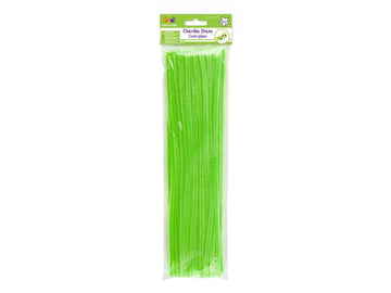 Krafty Kids Chenille Stems (40 Pack), 6mm by 12", Lime Green