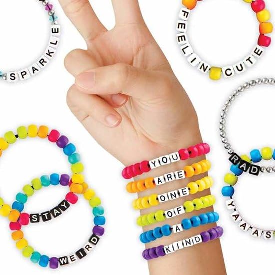 CRAYOLA Fashion Angels Alphabet Bead Bracelet Set - It's My Story Creative Activity and Gift for Girls, 8 Years